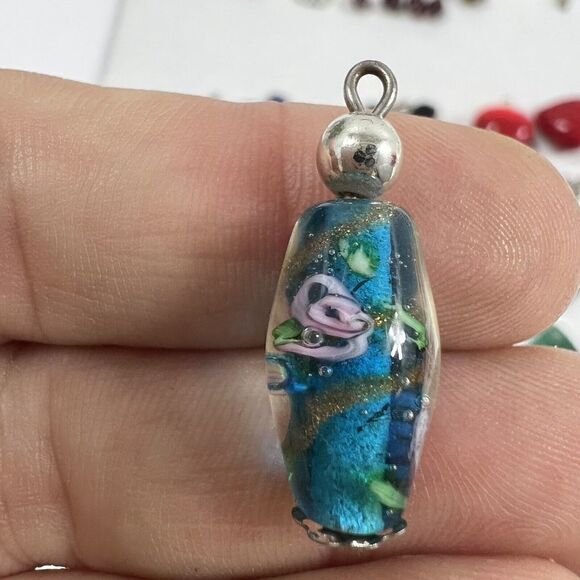 Focal Points Mix Lot Stone Unique Pendants And Jewelry Making Findings Vintage + - Picture 4 of 16